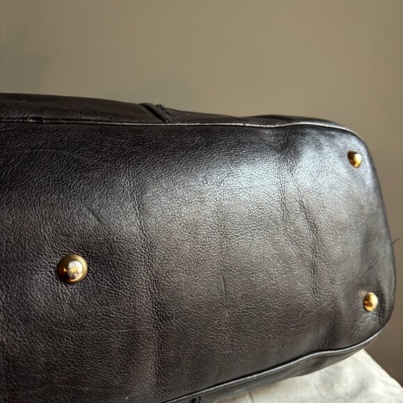 YSL/Yves Saint Laurent Oversized Muse Bag - Navy/Eggplant Leather - Pilati Era - Picture 10 of 10